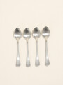 Cuchara Para Café Olivo Set 4 Un. Plateado Color Unico