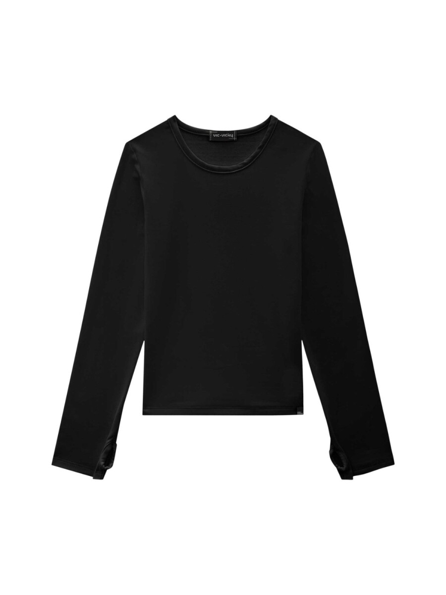 Blusa en Termopiel Afelpada - Negro 