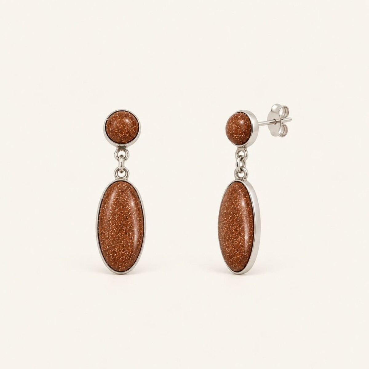 Caravanas Gold Stone - Plata 925 