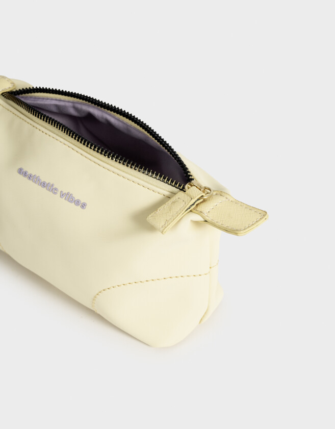 Porta Cosméticos Sport Porta Cosméticos "aesthetic Vibes" - Amarillo Claro