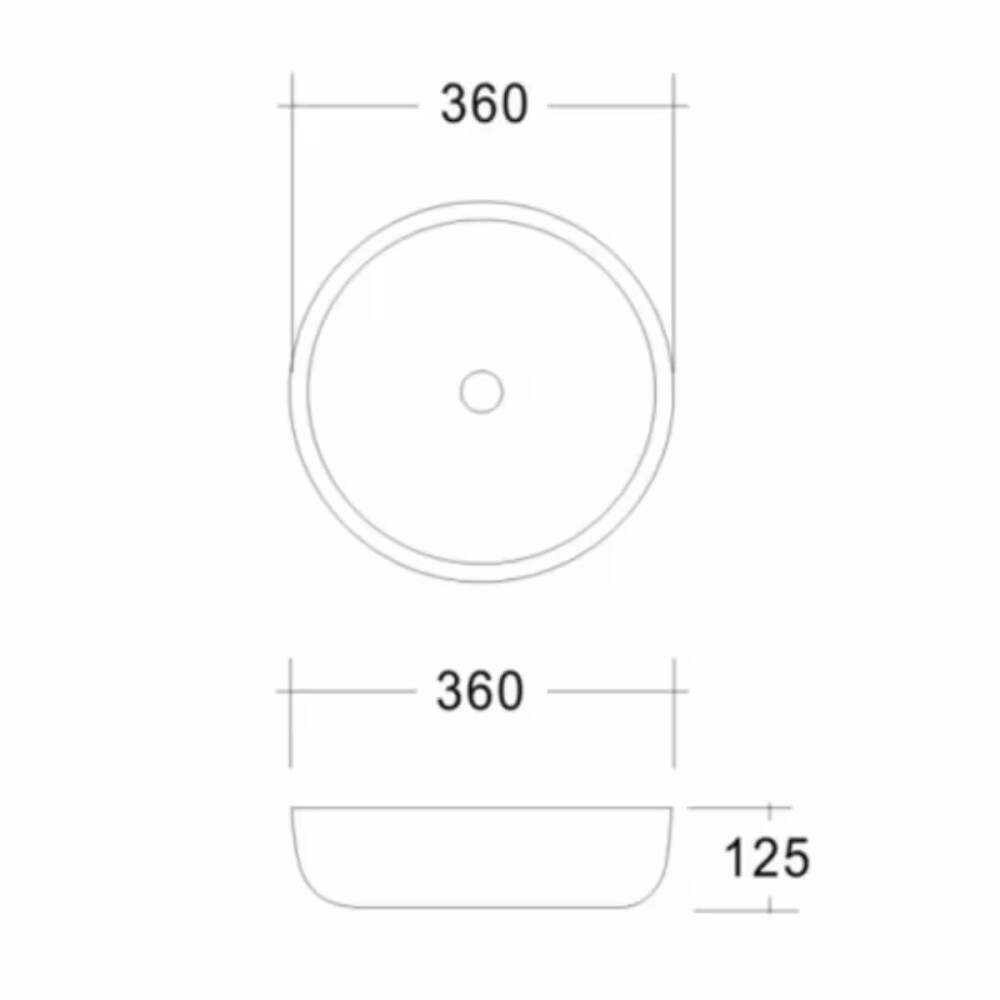 Bacha de apoyo redonda 36 cm calacata Dmc Bacha De Apoyo Redonda 36 Cm Calacata Dmc