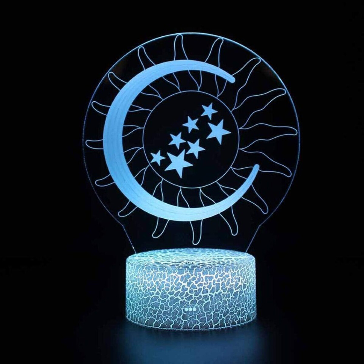 Lámpara Decorativa 3D Multicolor Táctil - Sol Luna Y Estrellas 