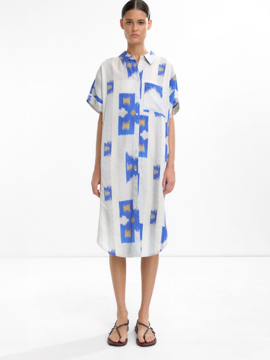 Vestido Camisero Estampado 100% Lyocell multicolor