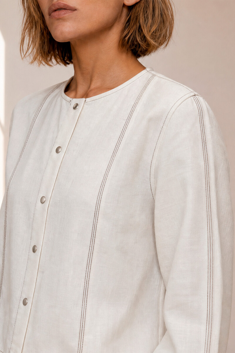 CHAQUETA LINO BLANCO