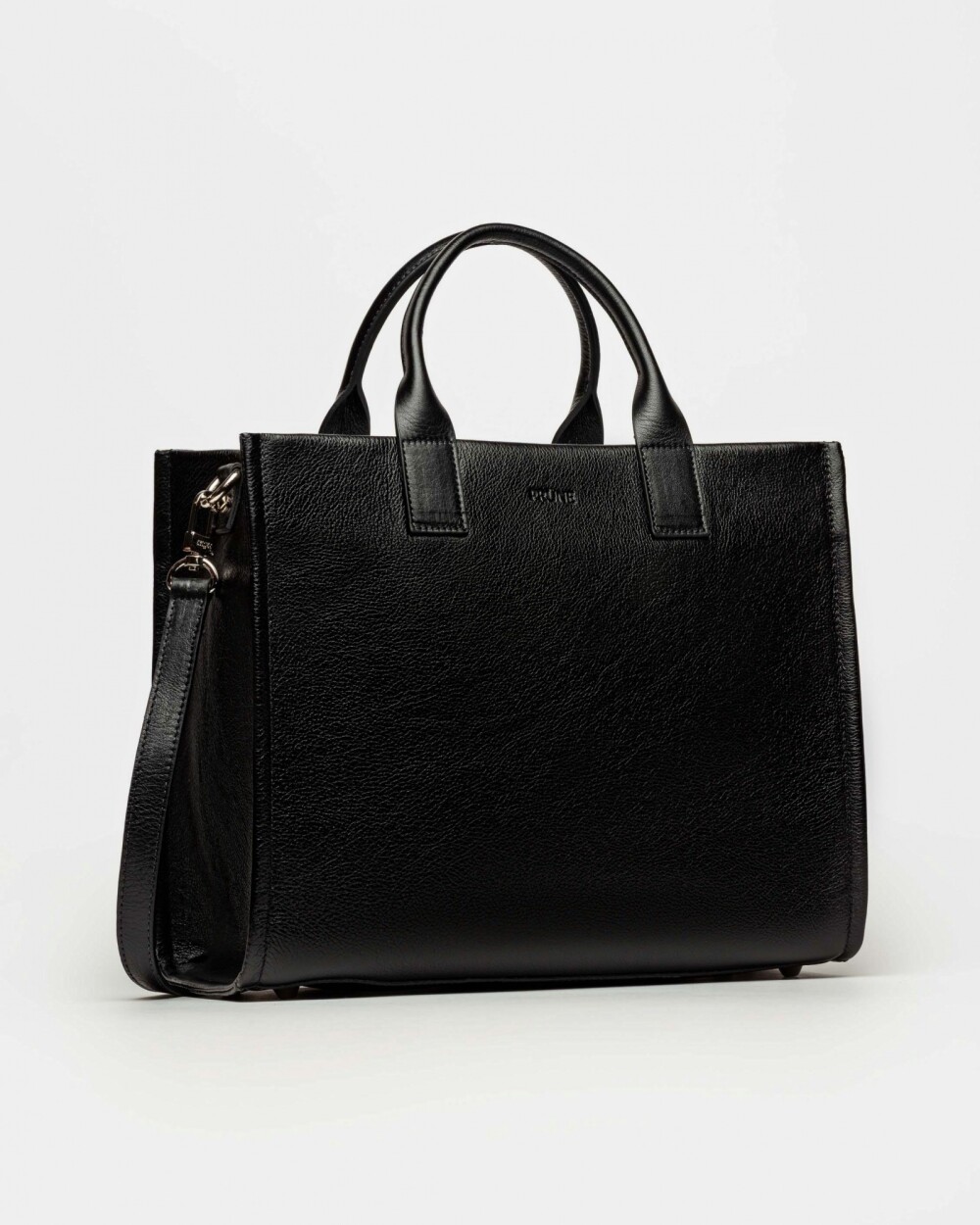Cartera de mano Capri en cuero vegetal liso Negro