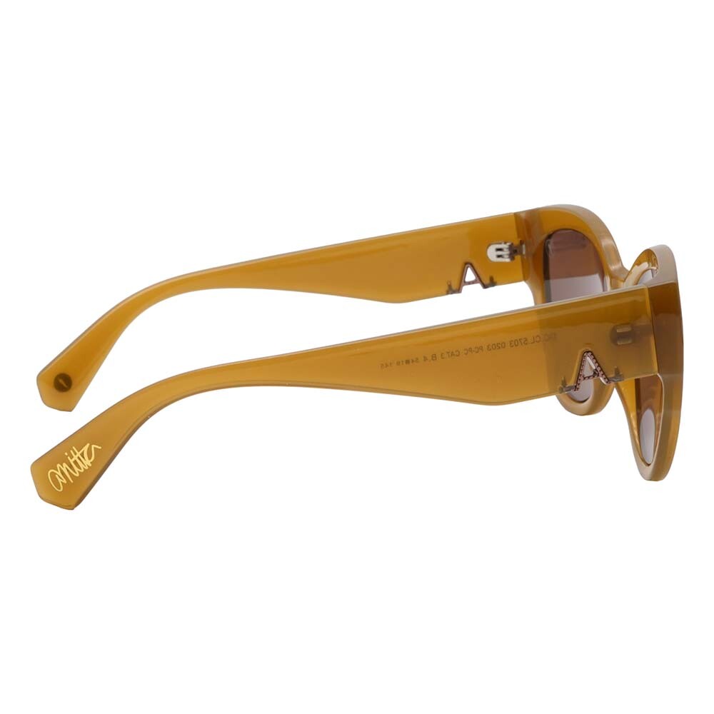 Lentes De Sol De Policarbonato Cat Anitta Marrón/Caramelo