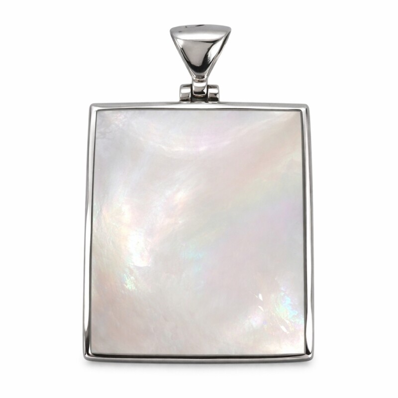 Dije rectángulo - Plata 925 - Nacar - CP3204 sinpiedra