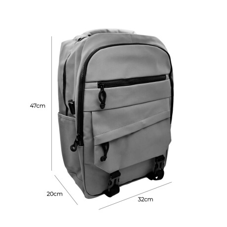 Mochila Urbana Expert Multiuso Laptop Impermeable Gris Claro