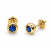 Caravanas Dot de Oro Amarillo 18k y Zafiros Azules Caravanas Dot de Oro Amarillo 18k y Zafiros Azules