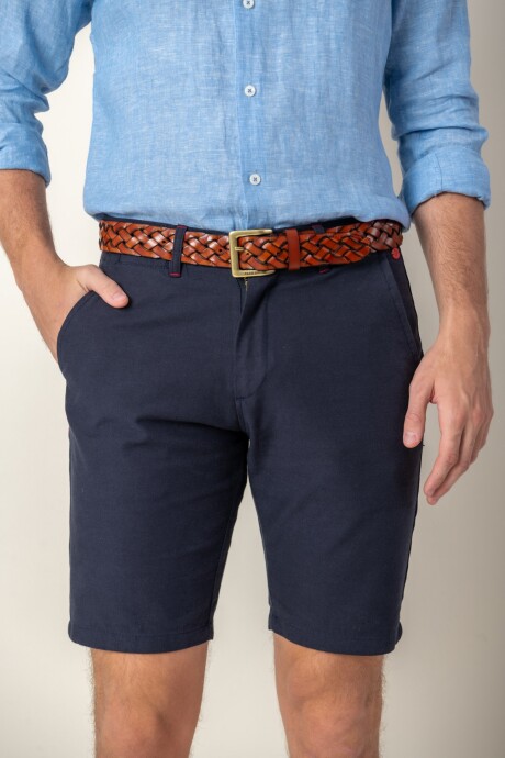 Bermuda Tencel Azul Marino
