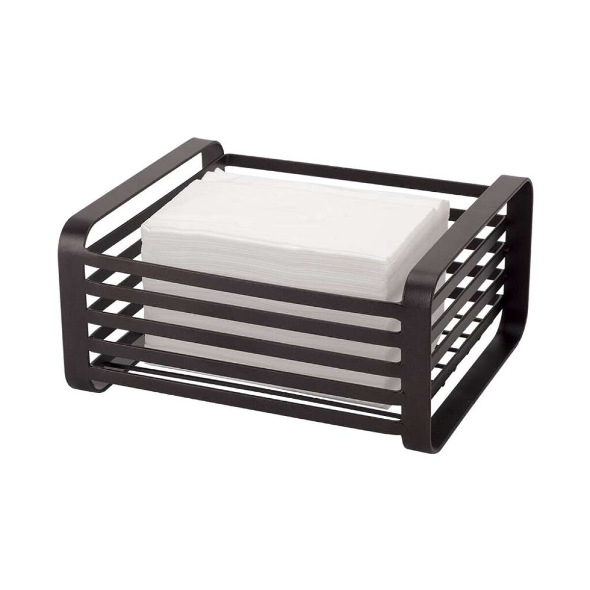 Servilletero De Acero 17X20X9.5Cm - Negro 