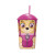 Vaso Plástico Forma 3D con Pajita Paw Patrol 400 ml ROSA