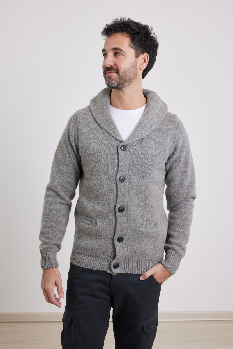 Cardigan C/ Coderas Harry - Gris Medio 