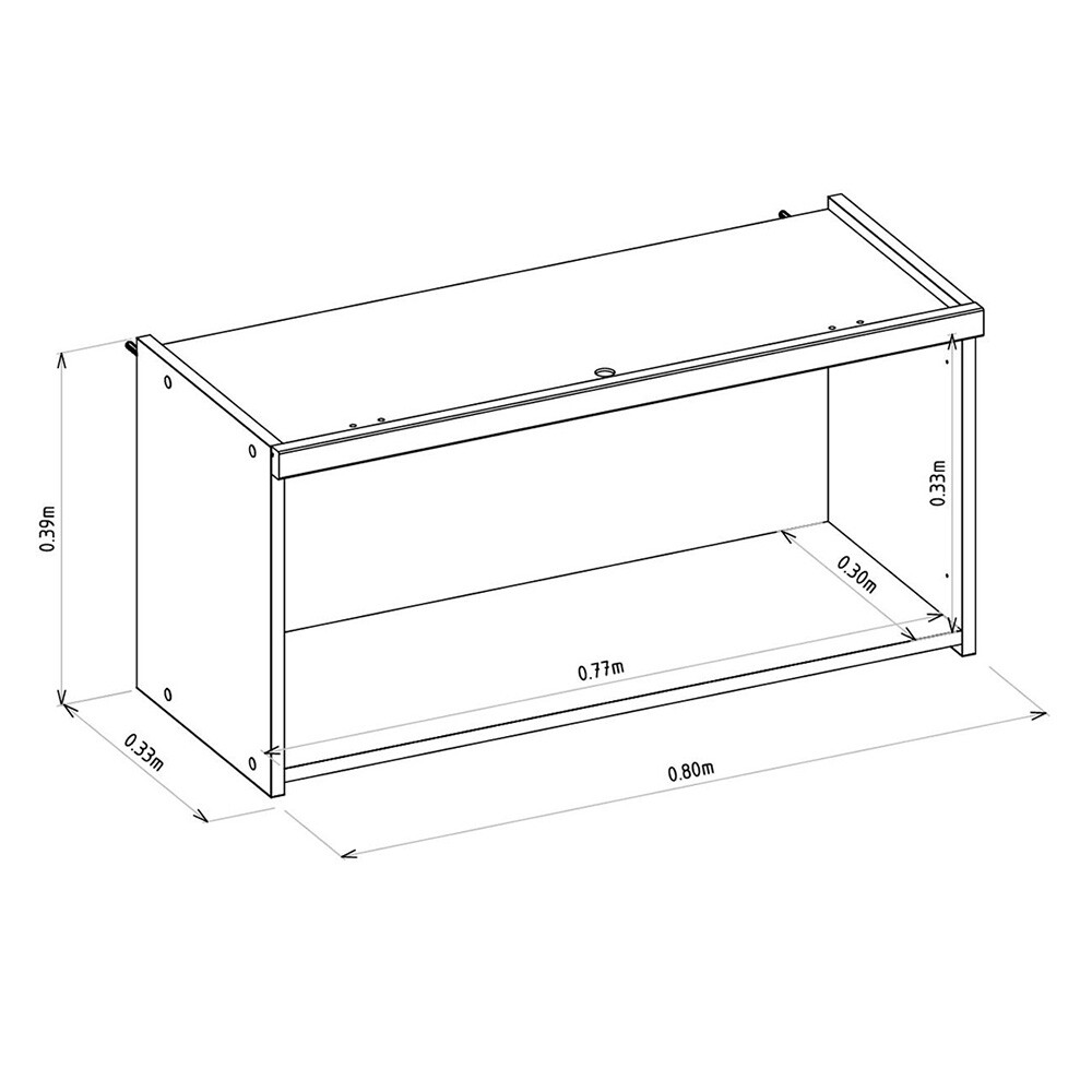 MODULO AÉREO SIMPLE 80 CM MODELO ALLURE Modulo Aéreo Simple 80 Cm Modelo Allure