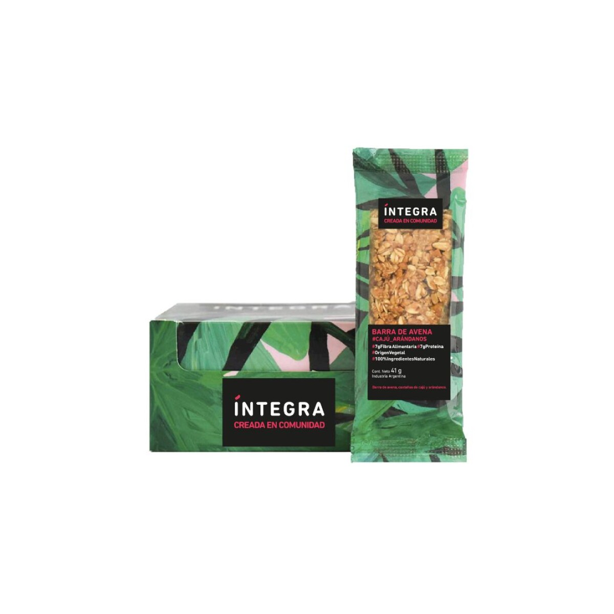 INTEGRA Barra de Avena-Cajú y Arándanos 42 grs. x 40 unidades (precio por unidad) 