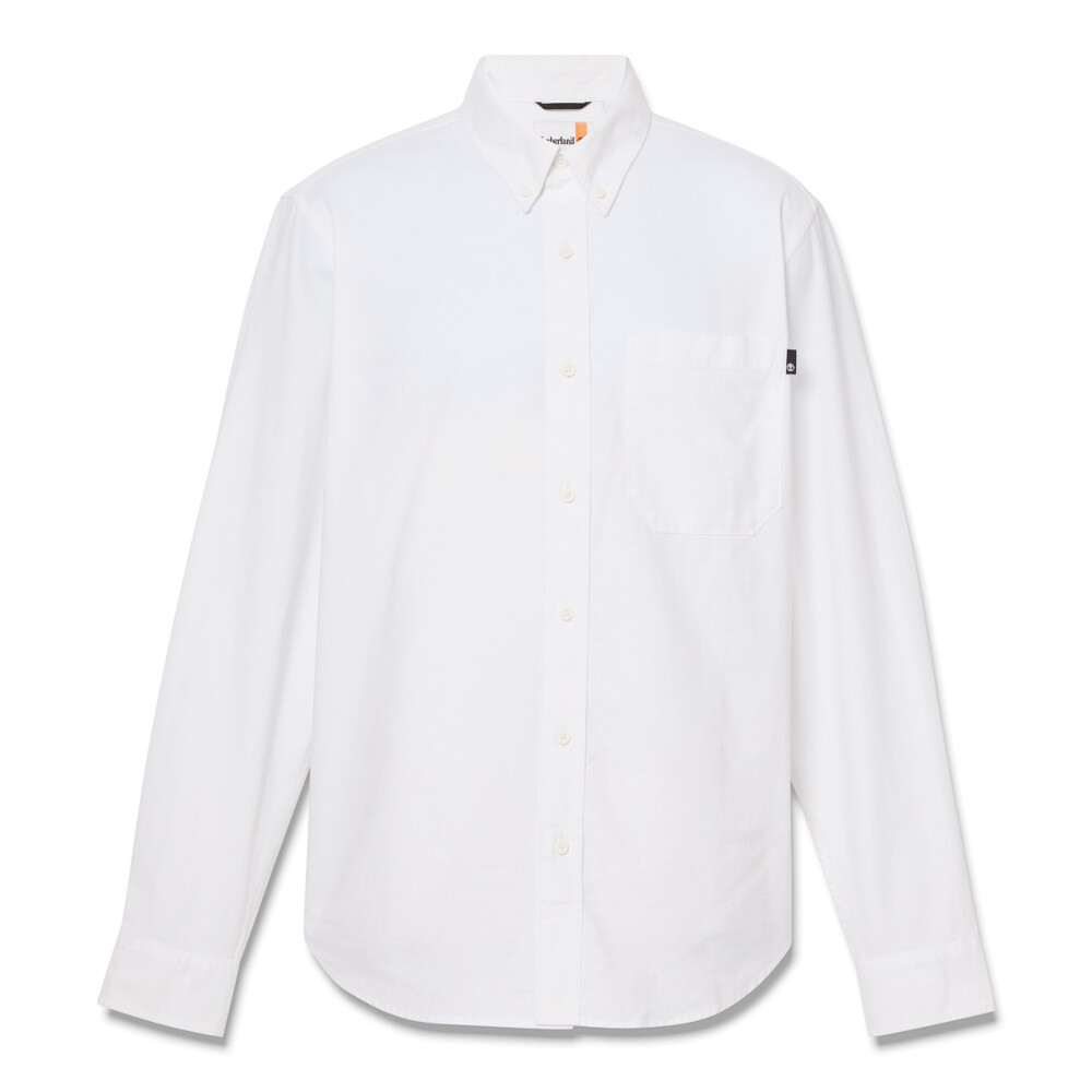 Camisa Oxford Manga Larga Hombre White Yd