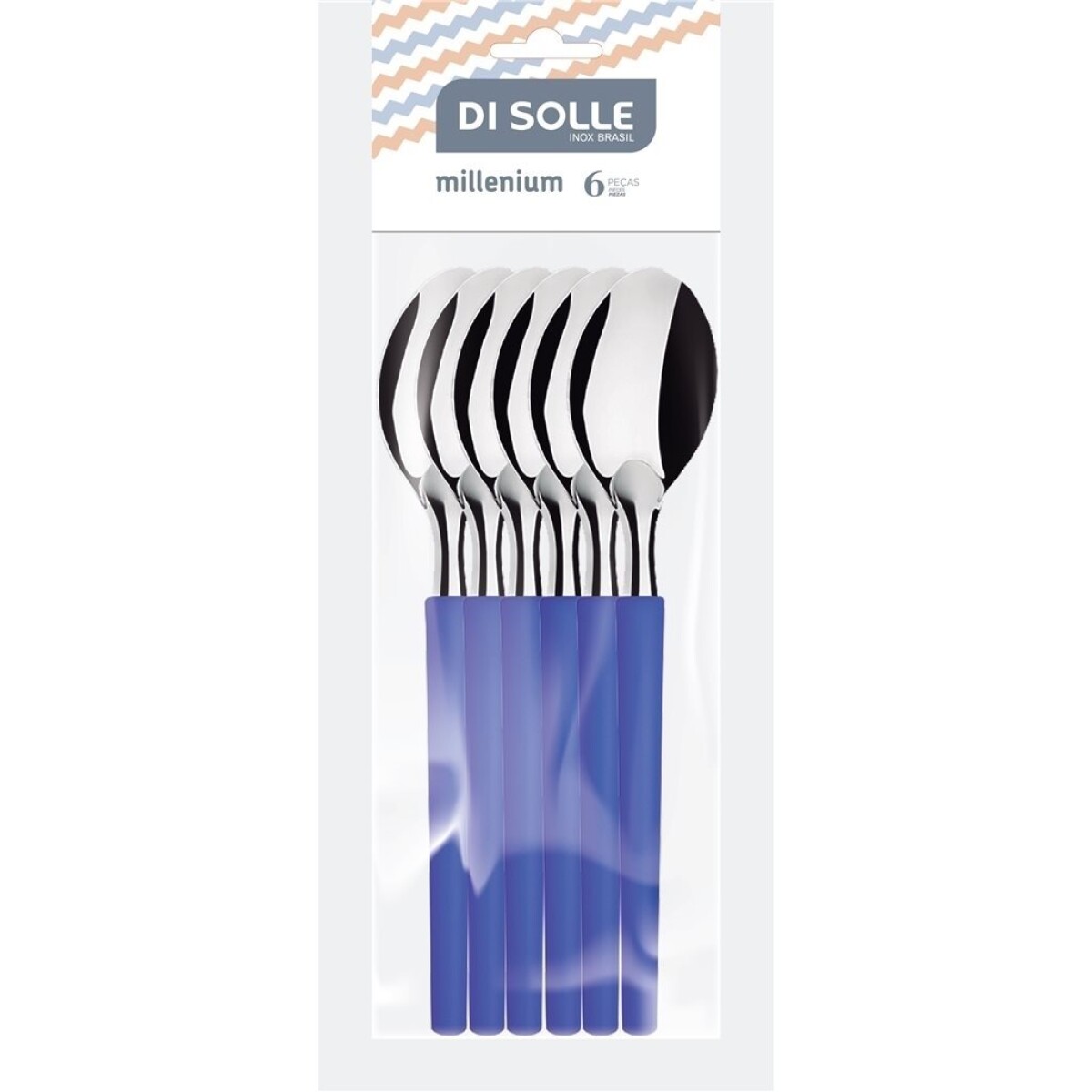 SET 6 CUCHARA MESA 19.6CM M/AZUL MILLENIUM 