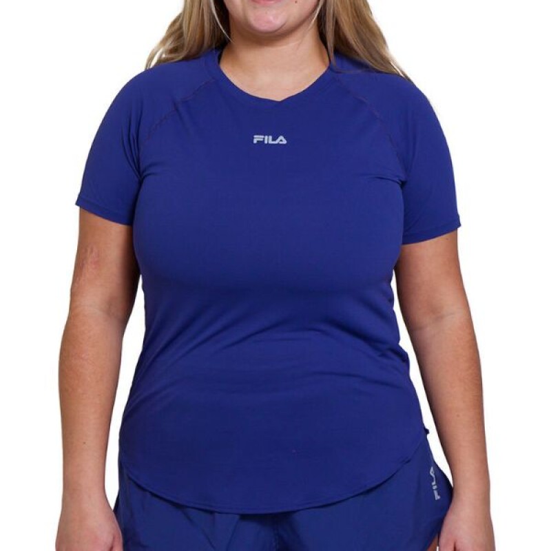 Remera FILA Bio III para Dama Azul/carbono