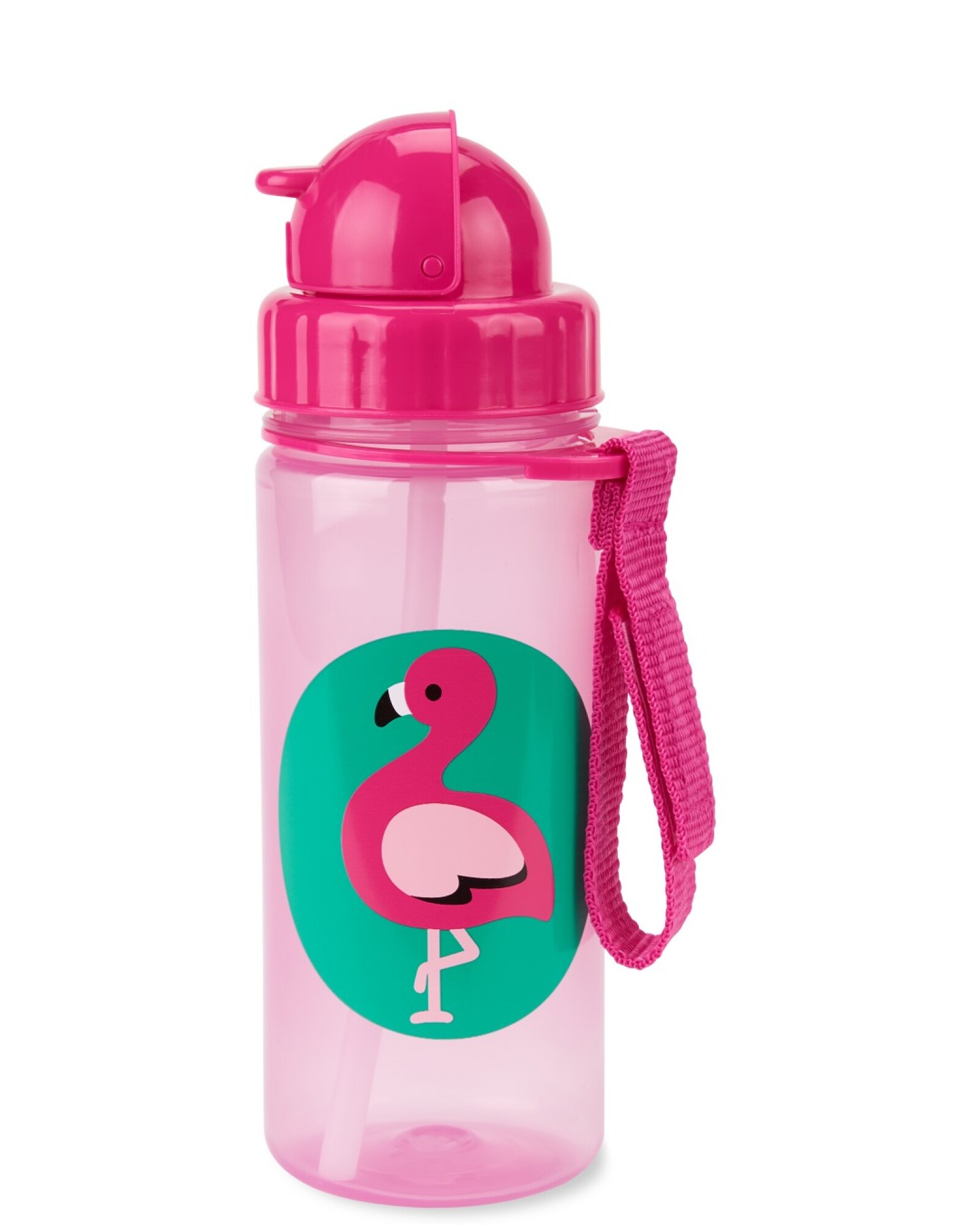 Botella Para Niños Con Sorbito Diseño Flamingo 0