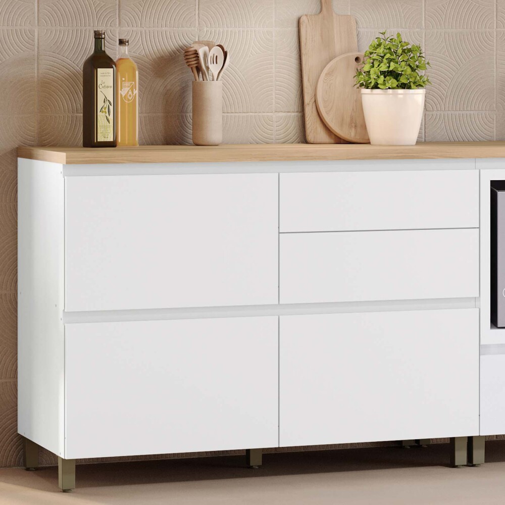 BAJO MESADA 120 CM MDF BLANCO SUECIA