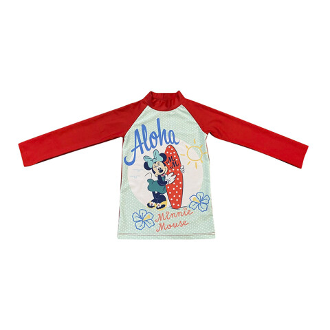 Remera UV Infantil Varios Talles Minnie Rojo