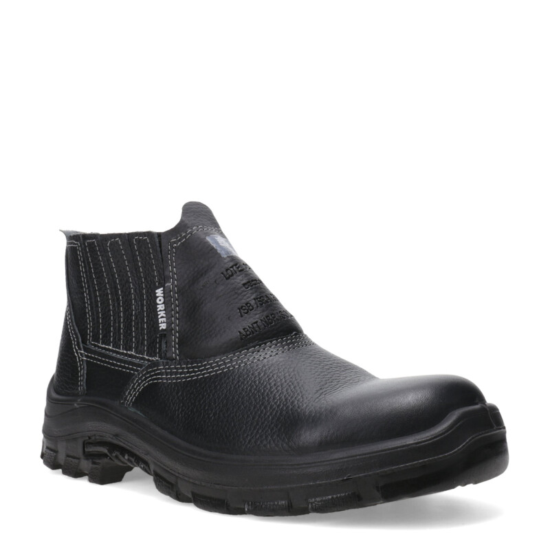 Botines Unisex Worker Elastizado Puntera de Composite Negro