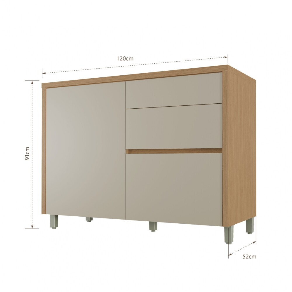 Bajo Mesada 2 Puertas 2C Condessa Marron/Gris Bajo Mesada 2 Puertas 2C Condessa Marron/Gris