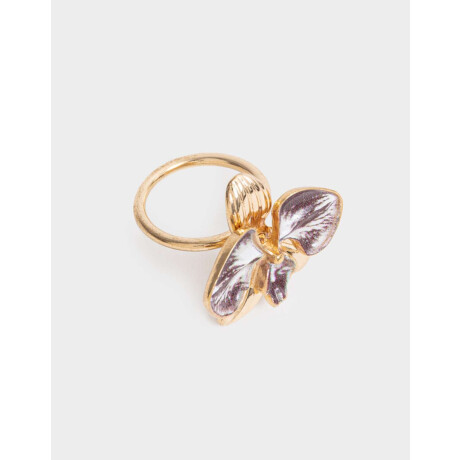 Anillos Medianos y Grandes Flores Dorado