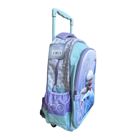 Mochila Infantil 3D Frozen Disney 100 con Carro Tafeta Grande 40 x 30 cm U