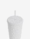 Artículos cocina Vasos Vaso De Plástico Con Perlas - Blanco Nacarado/perlado