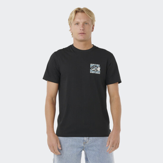 Remera Rip Curl Men Hazed & Tubed Negro