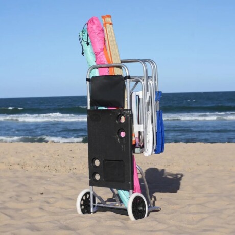 Carro Bel Mesa Playero Plegable Soporta Hasta 15Kg Ub NEGRO