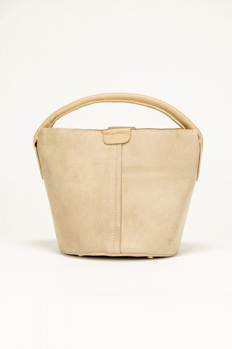 Mini cartera gamuza - Taupe 