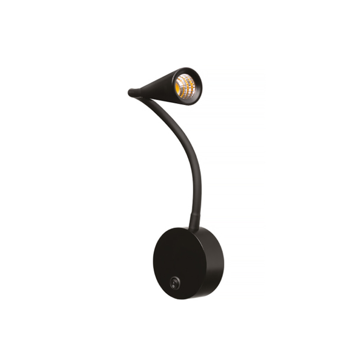 Aplique pared LED brazo flexible negro 3W cálido VK-WALLER - VK0154 
