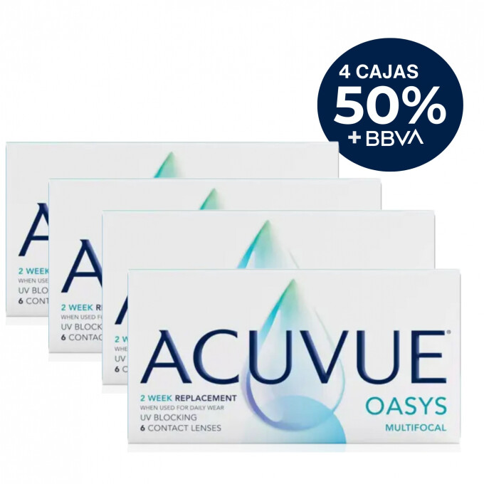 Acuvue Oasys Multifocal 4 Cajas 50% OFF Acuvue Oasys Multifocal 4 Cajas 50% OFF
