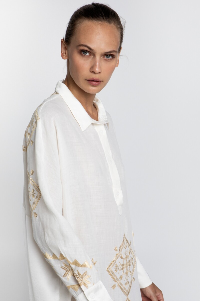 VESTIDO CAMISERO Natural