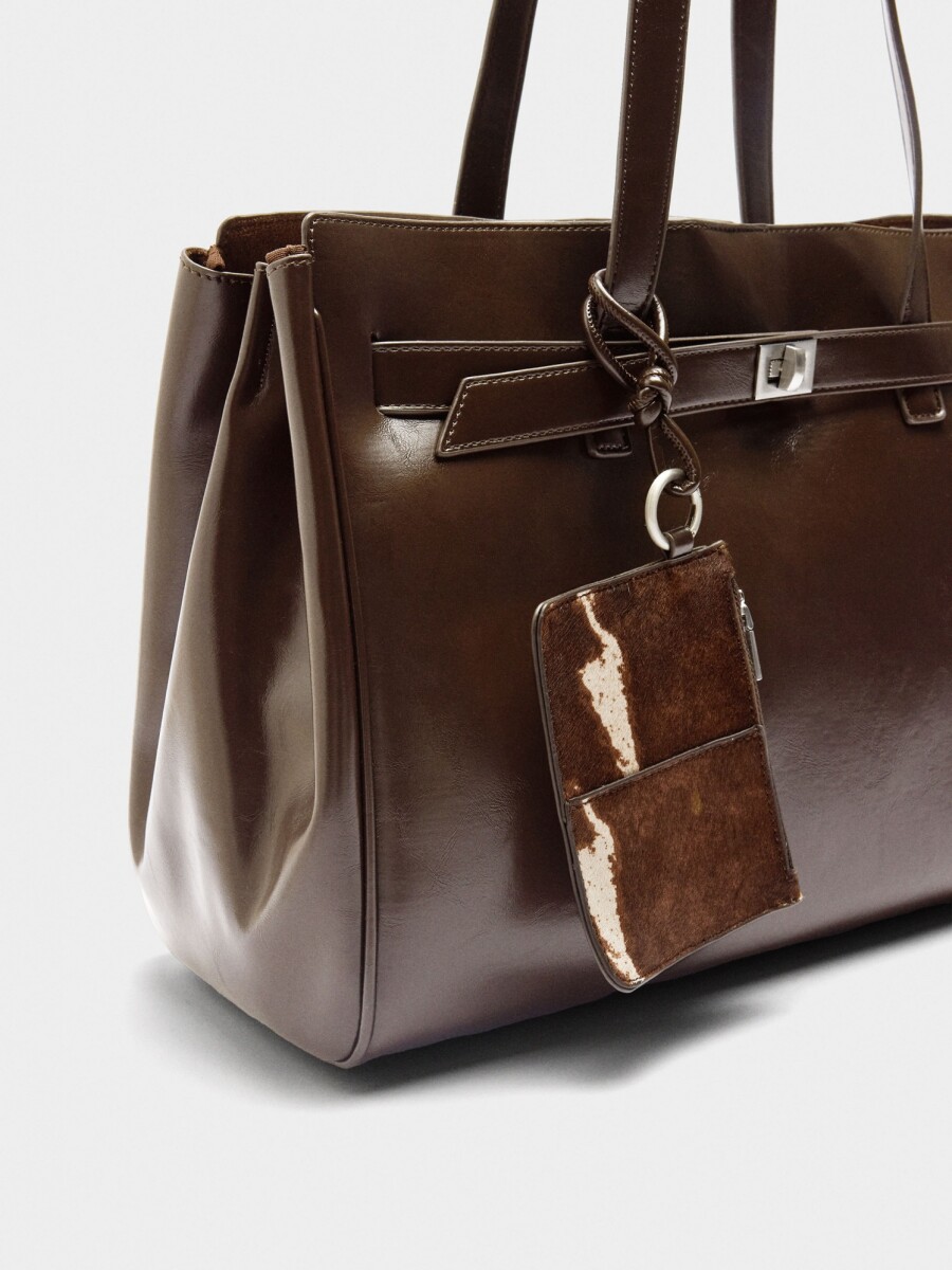 Bolso Para Portátil Con Colgante marron