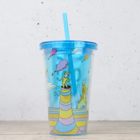Vaso de acrilico con sorbito Vaso de acrilico con sorbito