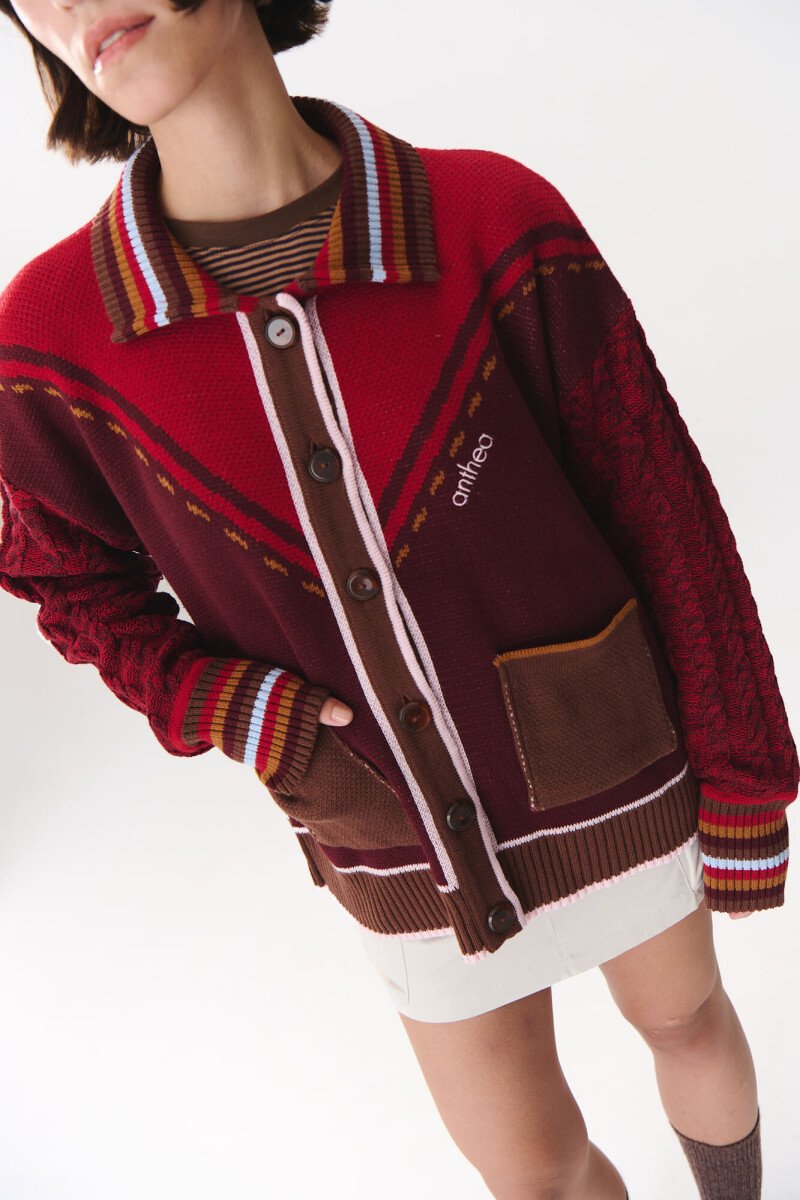 Cardigan Play Bordó