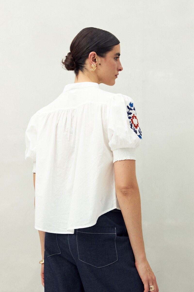 CAMISA AZTECA Blanco