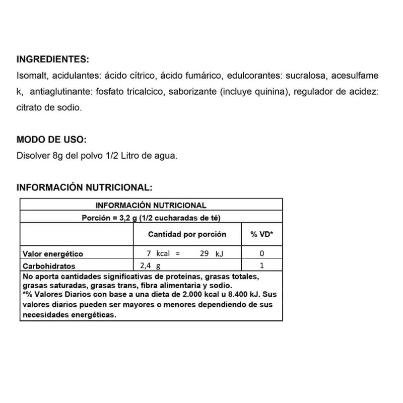 Refresco en polvo tónica DANTONIC 48 g Refresco en polvo tónica DANTONIC 48 g