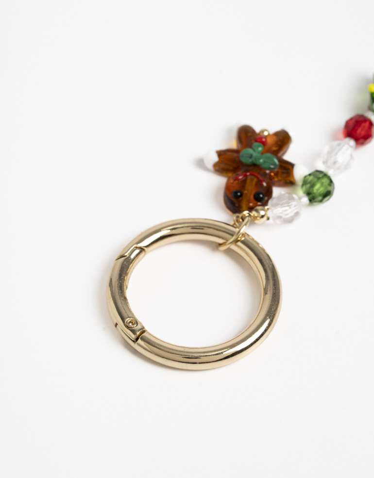 Llavero Acrilico Llavero Y Bag Charm Galleta De Jengibre - Combinacion Multicolor