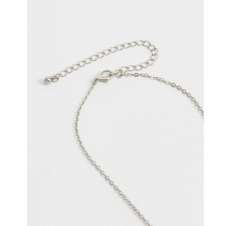 Collar Con Corazones Plateado