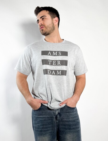 Remera estampada Buley Gris