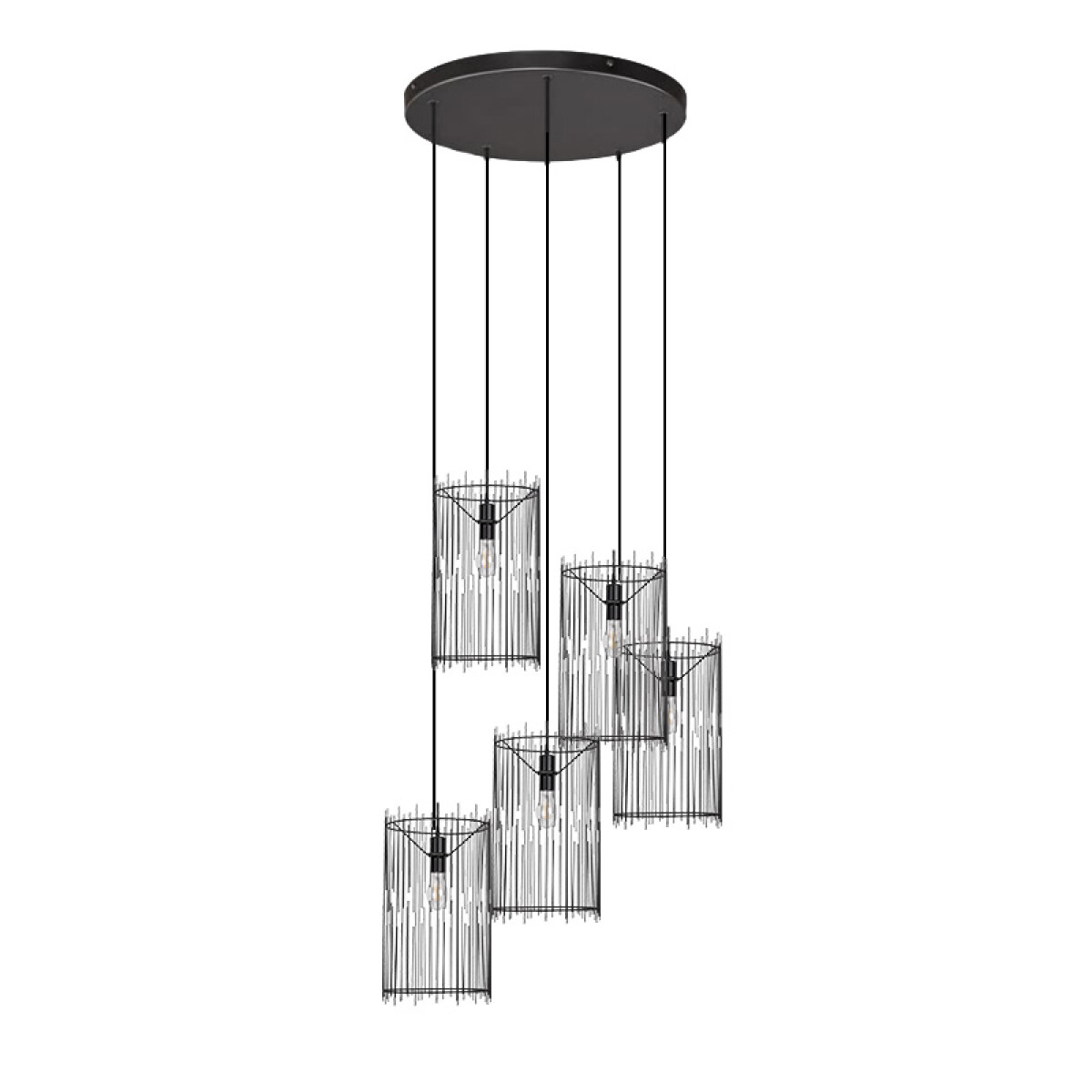 Luminaria Colgante Essen x5 Negra 