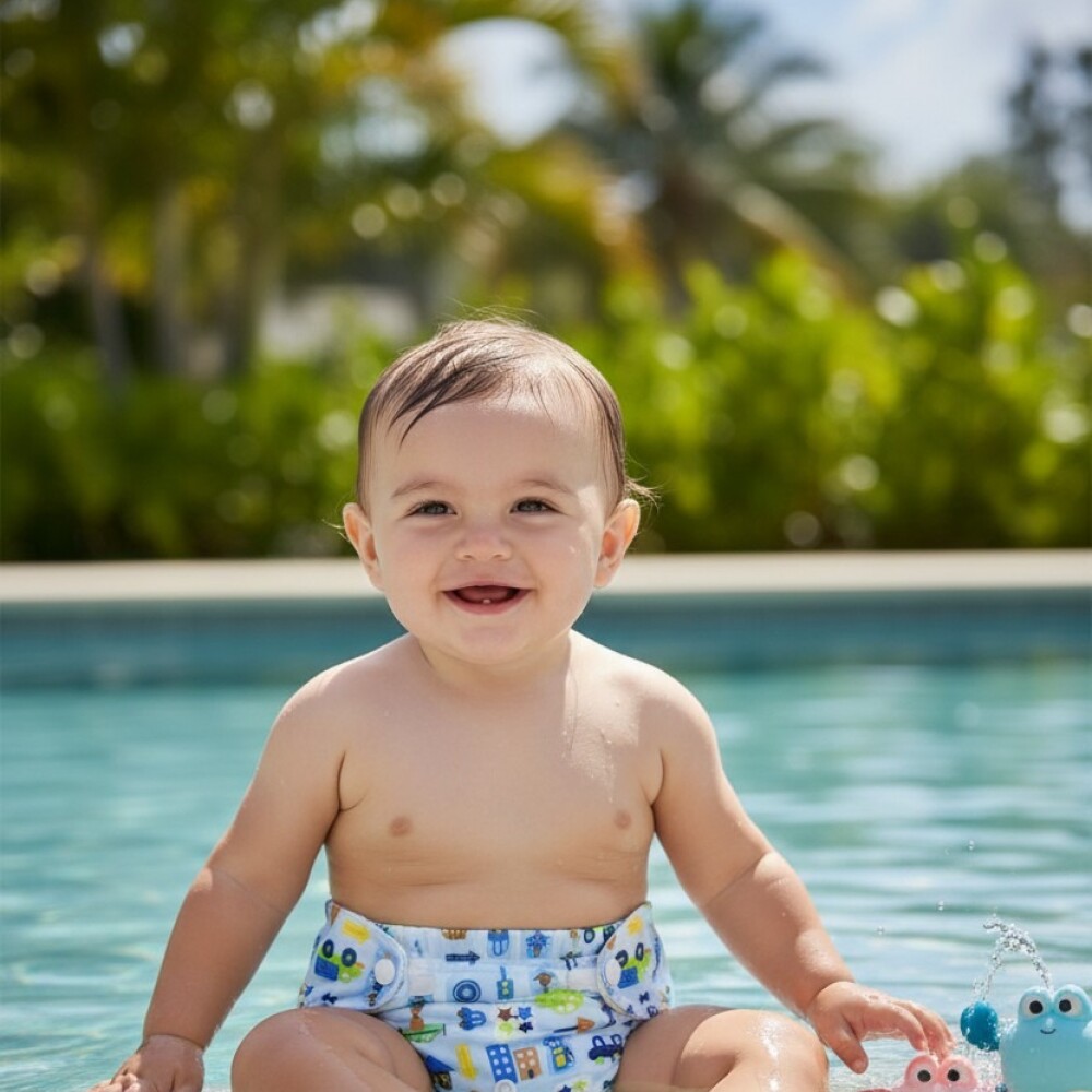 Set X4 Pañales Para Agua Absorbentes Reutilizables niño