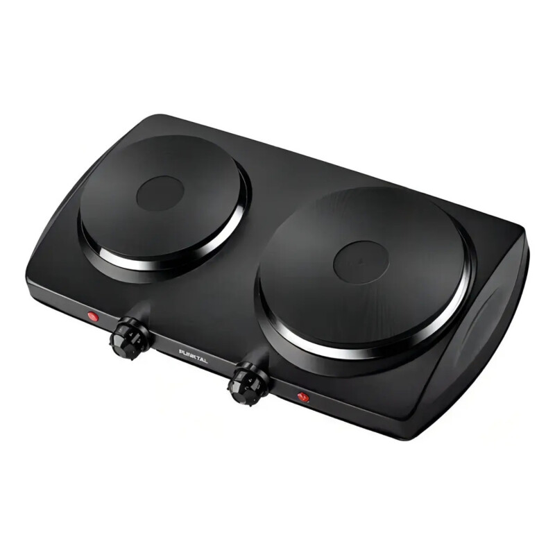 Anafe Eléctrico Punktal 2 Discos 1500w Con Termostato Negro Anafe Eléctrico Punktal 2 Discos 1500w Con Termostato Negro