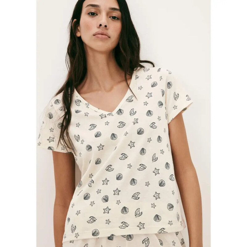 PIJAMA MM FEM BEGE CLARO