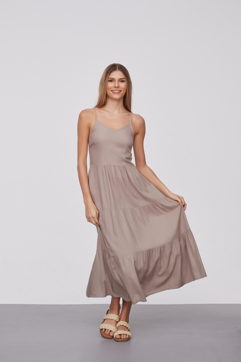 Vestido Burhan - Taupe / Mink / Vison 