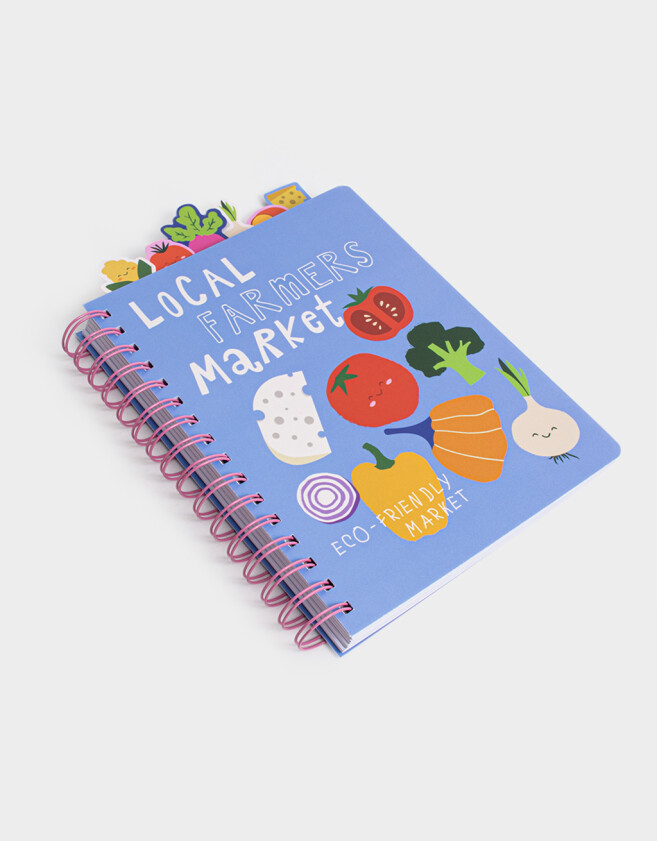 Anotadores Cuadernos y Memos Cuaderno Local Farmers Market - Azul Celeste